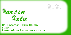 martin halm business card